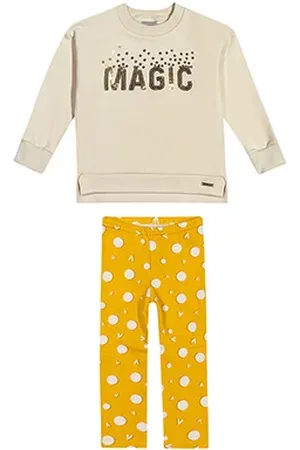Colorittá Conjunto Infantil Longo Blusa Moletom c/ Lantejoulas e Calça Menina