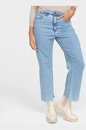 Malwee Calças Jeans Cintura Alta Feminina