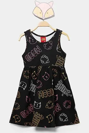 KYLY Vestido Infantil Cat Menina