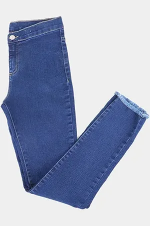 Hering Calça Jeans Infantil Barra Desfiada Feminina