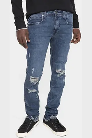 Calvin Klein Calça Jeans Skinny 5 Poets Puídos Masculina