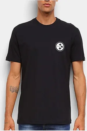 New Era Camiseta Black Pack NFL Pittsburgh Steelers Logo Shield Masculina