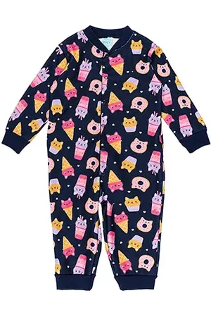 KYLY Pijama Infantil Macacão Soft Quentinho Estampado Menina