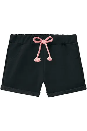 MILON Short Infantil Moletom Básico Feminino