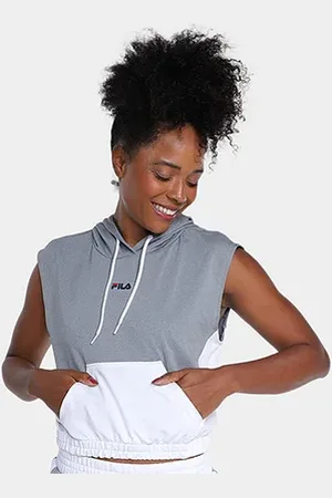 Fila Colete Moletinho Block Sports Capuz Feminino