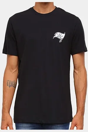New Era Camiseta Black Pack NFL Tampa Bay Buccaneers Logo Shield Masculina