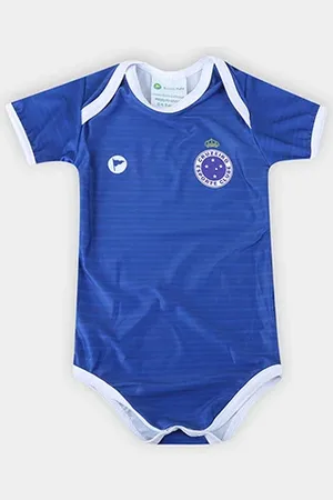 Torcida Baby Body Cruzeiro Infantil Listrado Proteção UV