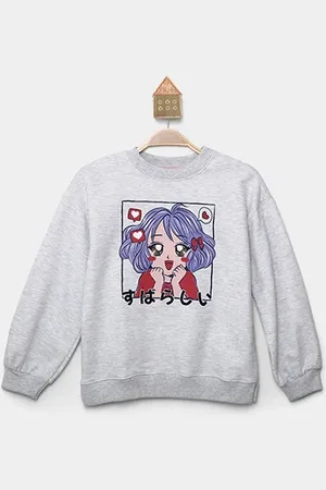 Hering Blusa Moletom Infantil Kids Anime Menina