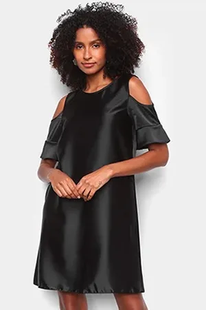 Malwee Vestido Liso Open Shoulder