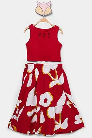 KYLY Conjunto Infantil Curto Floral Menina