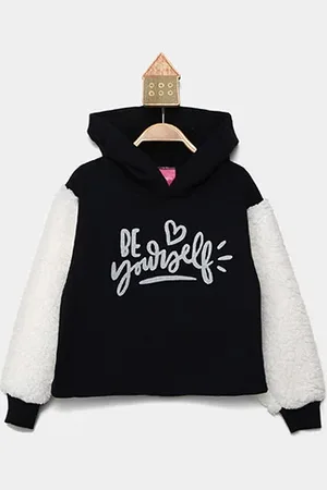 Kamylus Jaqueta Moletom Infantil com Capuz e Pelinho Be Yourself Menina