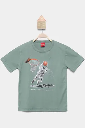 KYLY Camiseta Infantil Espaço Menino