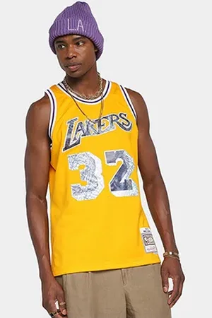 Mitchell & Ness Regata NBA Los Angeles Lakers Mitchell e Ness 75th Anni Jersey Magic Johnson Masculina