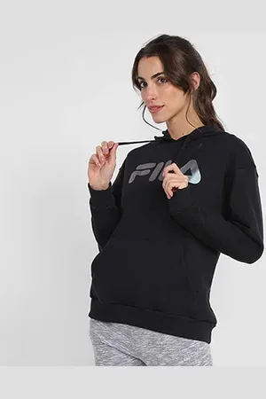 Fila Moletom Comfort Letter Capuz Feminino