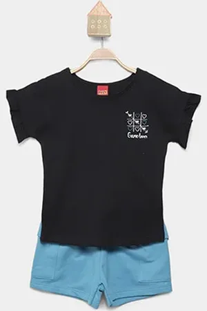 KYLY Conjunto Curto Infantil Estampado Menina