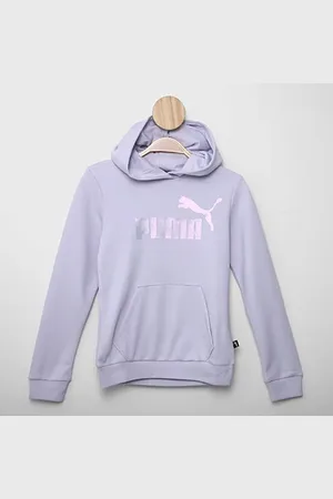 PUMA Blusa Moletom Infantil Ess Nova Shine Logo Hoodie Menina