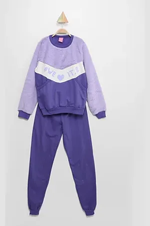 Kamylus Conjunto Infantil Longo Blusa Manga Longa e Calça Moletom We Love It Menina