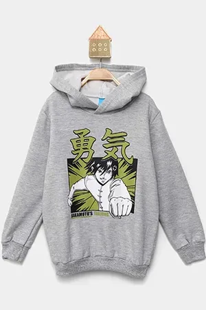 Kamylus Blusa Moletom Infantil Anime com Capuz Menino