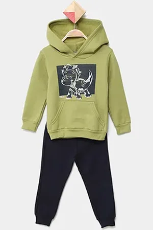 Brandili Conjunto Longo Infantil Blusa Estampada e Calça Moletom Peluciado Triceratops Menino