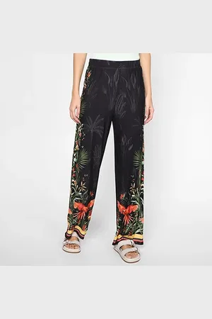 Malwee Calça Wide Leg Arara Feminina