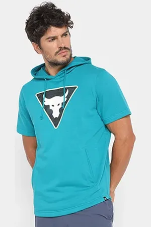 Under Armour Camiseta Moletom Manga Curta Pjt Rock Terry SS com Capuz Masculina