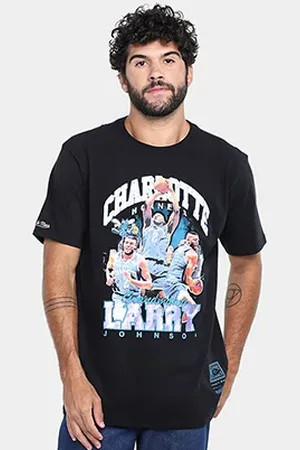 Mitchell & Ness Camiseta Charlotte Hornets Johnson Masculina