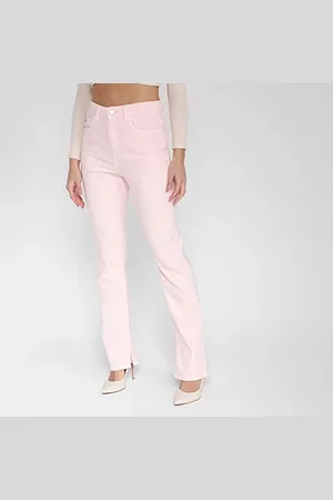 SAWARY Calça Boot Cut Com Fenda Feminina