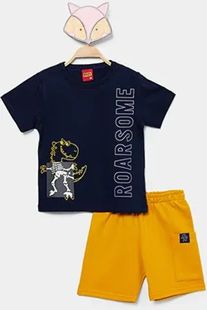 KYLY Conjunto Infantil Curto Dino Menino