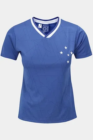 Braziline Camiseta Cruzeiro Celeste Feminina