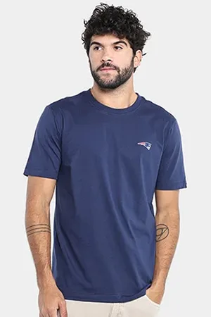 New Era Camiseta NFL New England Patriots Patch Neepat Masculina