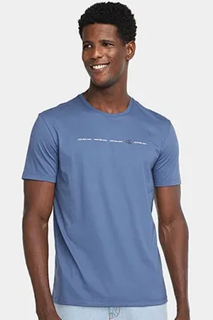 Calvin Klein Camiseta Manga Curta Casual Masculina