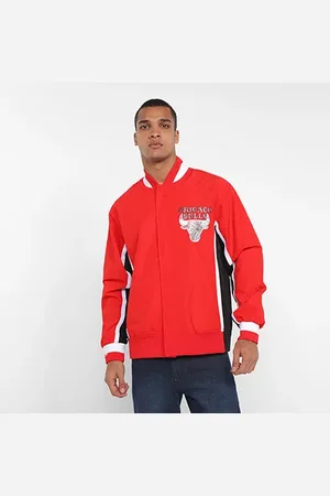 Mitchell & Ness Jaqueta Chicago Bulls Mitchell e Ness Authentic Warm Up Jersey Masculina