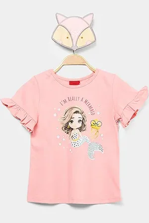 KYLY Blusa Infantil Sereia Menina