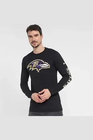 Nike Camiseta NFL Baltimore Ravens Fashion Manga Longa Masculina