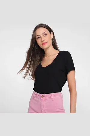 Lunender Blusa Canelada Feminina