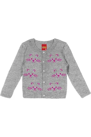 KYLY Suéter Infantil Tricot Gatinhos Menina