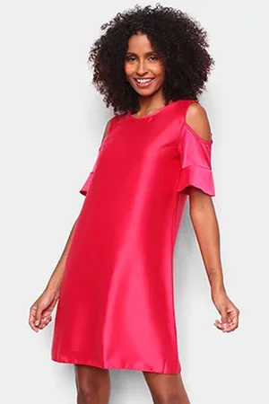 Malwee Vestido Liso Open Shoulder