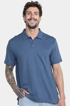 Calvin Klein Camisa Polo Interlock Liquid Touch Masculina