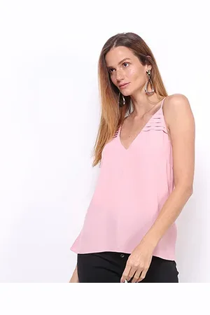 MARIA FILÓ Blusa Alcinha Corte V Feminina