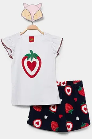 KYLY Conjunto Infantil Curto Moranguinho Menina