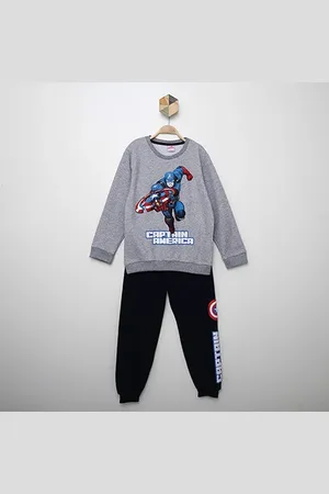 Marvel Conjunto Moletom Infantil Capitão América Menino