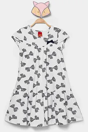 KYLY Vestido Infantil Laço Menina