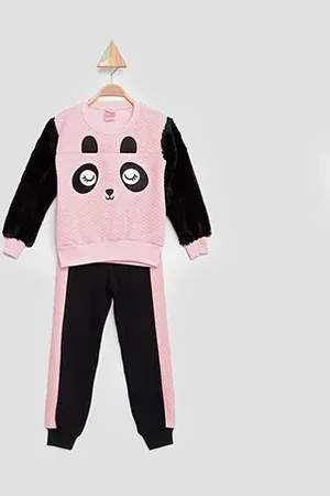 For Girlz Conjunto Infantil Moletom Peluciado Matelassê Feminino