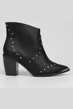 VIZZANO Bota Western Cano Curto Recorte Hotfix Feminina