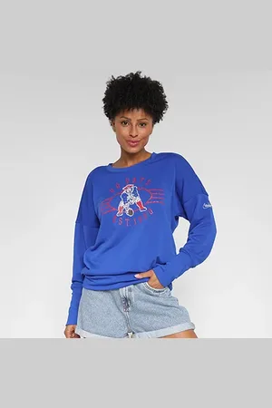 Nike Moletom NFL New England Patriots Historic Dri Fit Drop Shoulder Crew Feminino