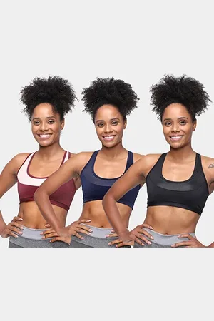 GONEW Kit Top Plus Size Média Sustentação c/ 3 Peças