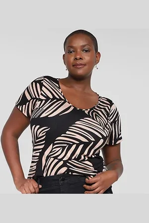 Lunender Blusa Plus Size Estampada Feminina