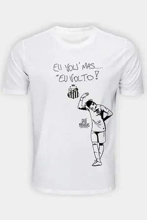 SPR Camiseta Santos Neymar Jr. Eu Vou Mas Eu Volto Masculina