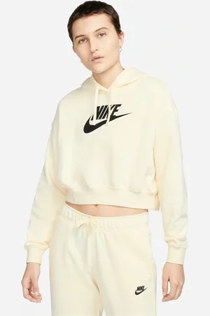 Nike Blusão Club Fleece Crop Feminino