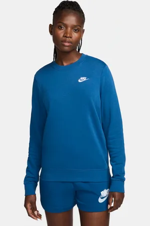 Nike Blusão Club Fleece Crew Feminino